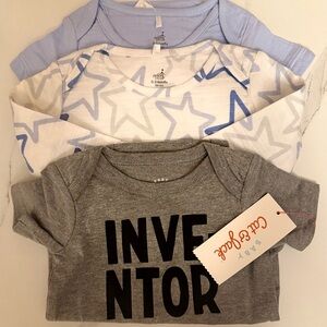 3 PC Bundle NWT Snap Onsies 0-3M